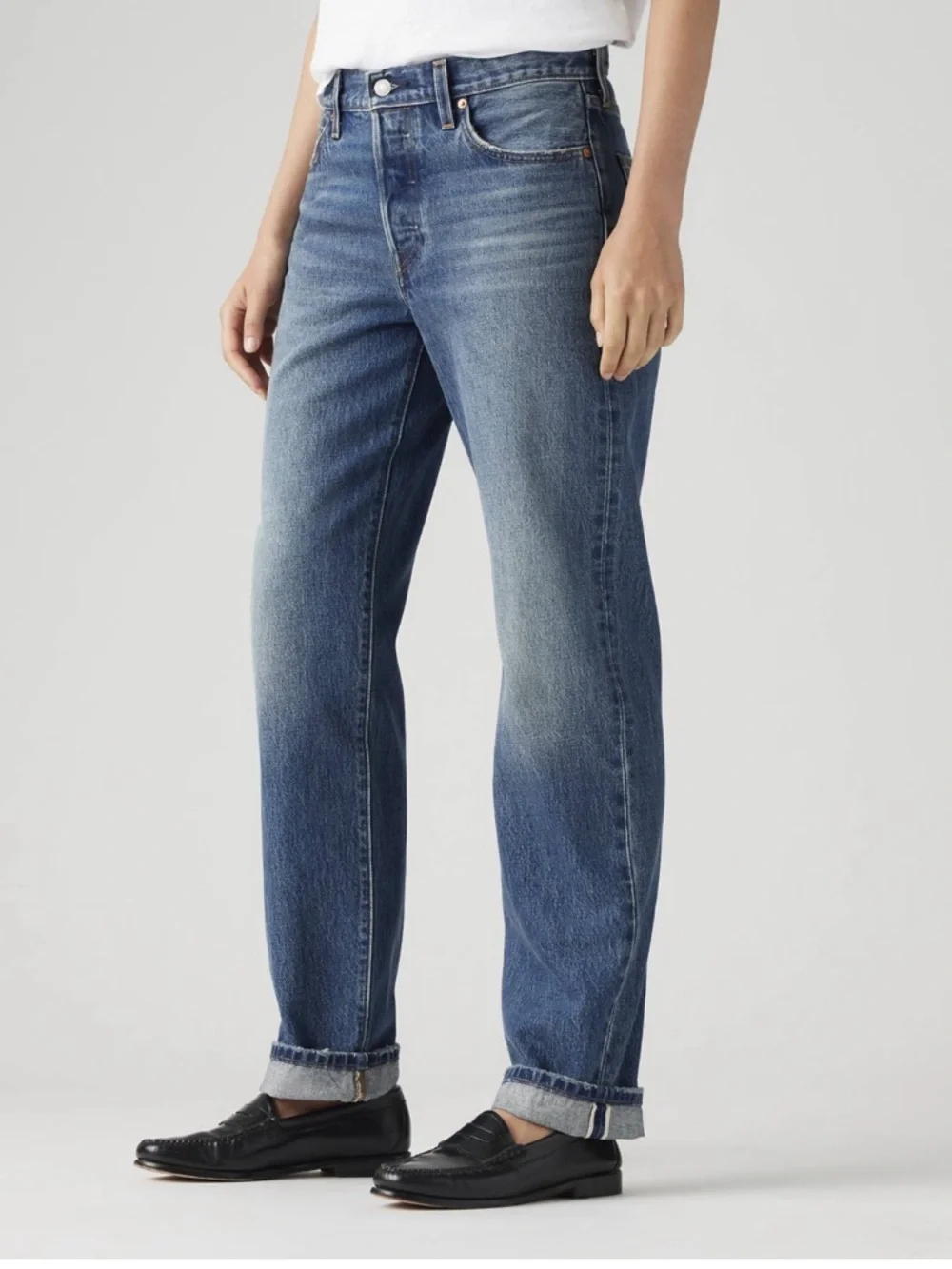 Levis 501 90’s Selvedge Denim Jeans Get on Board Medium Wash Size 29x30 NWT - Picture 4 of 14